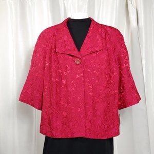 JM Collection Savoir Faire Jacquard Swing Jacket